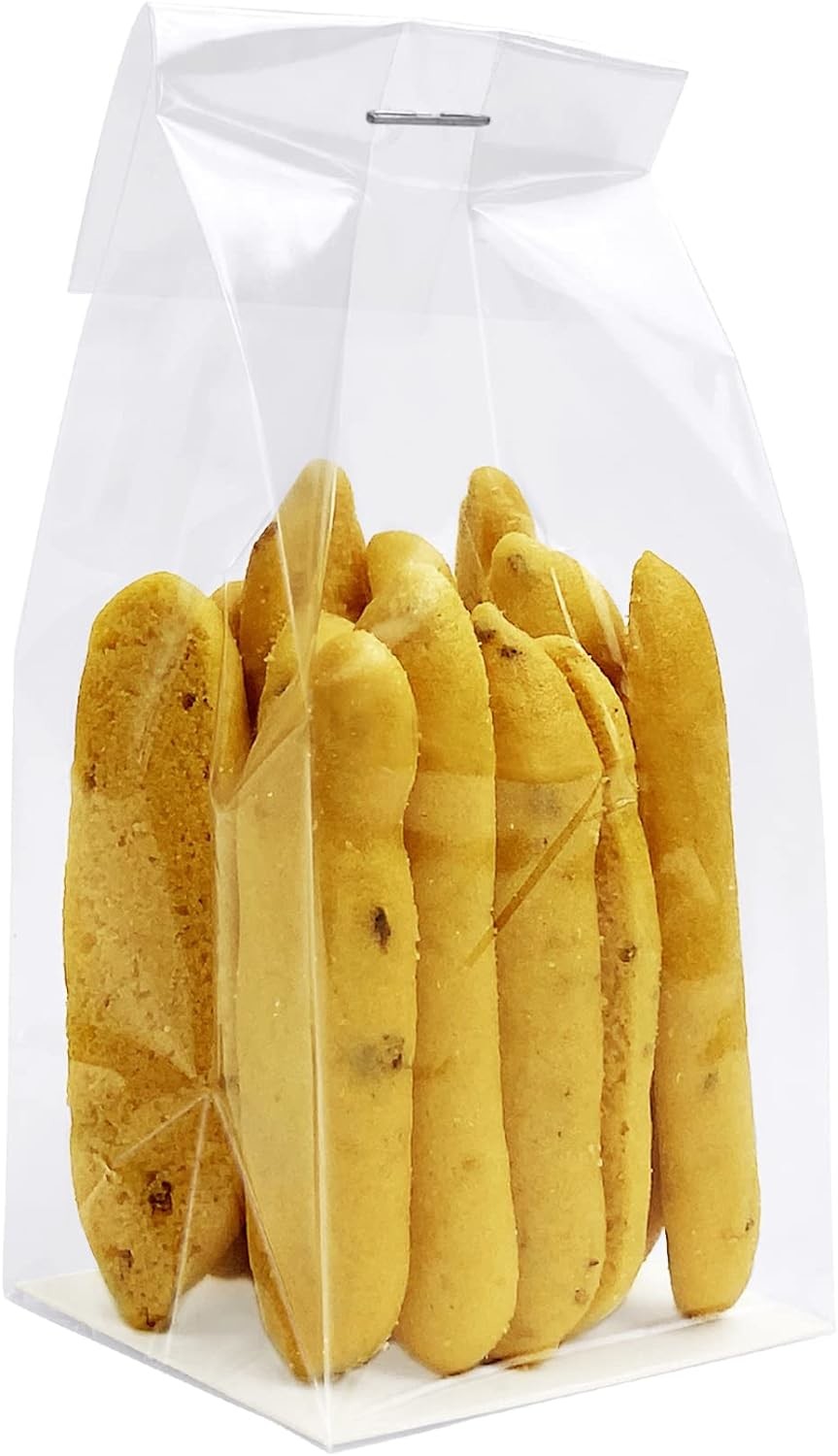 Opp Plastic Packaging Bag Candy Bopp Clear Block Bottom Pouch Opp Square Bottom Bag Opp Cello Gusset Square Bottom