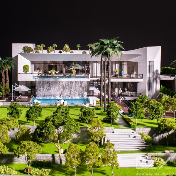 Buy cheap DAR GLOBAL Monochrome Architecture Structural Model 1/50 Saudi Arabia Versace Villa from wholesalers