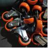 Buy cheap 5 Inch Meidum Duty Orange PVC Hollow Core Wheel Swivel Casters With Double Brakes YLcaster from wholesalers
