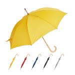 8-Rib Fiberglass Customizable Umbrella With Wooden Handle