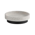White Sand Polyresin Bathroom Accessories Set Round Soap Dish For Bathroom 12Dx3