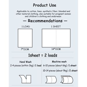 Phosphates Free Laundry Detergent Sheets Delicate Fabrics Liquidless Detergent
