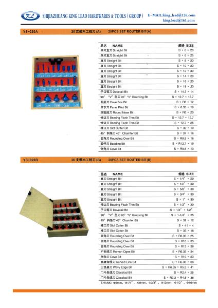 Buy cheap 20PCS SET ROUTER BIT from wholesalers