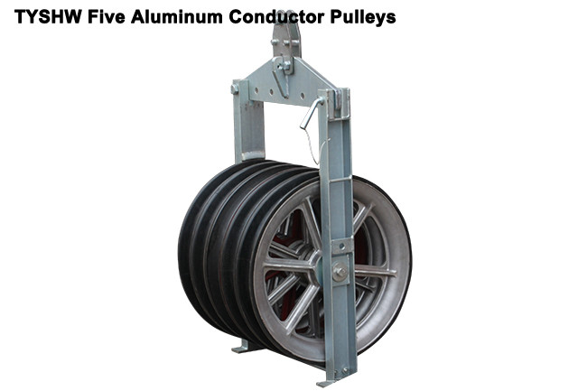 Five Aluminum Bundled Conductor Pulley Working Load 40kN