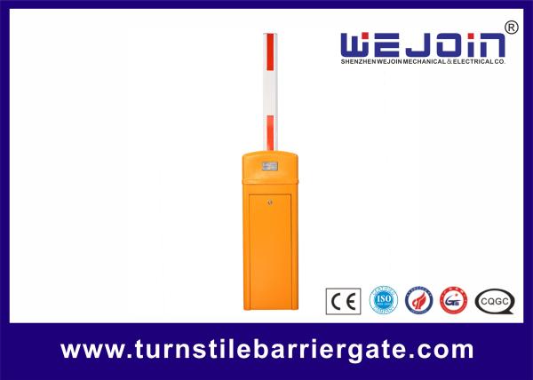 Quality Security Straight Barrier Gate With Yellow Cabinet and Steel-casting Design for sale