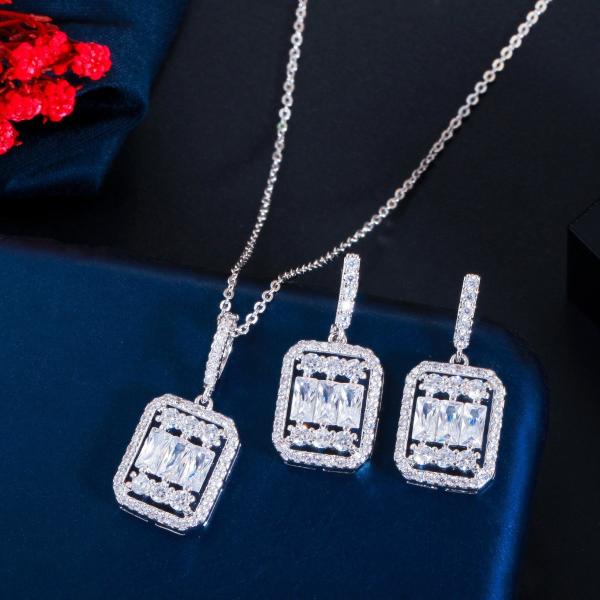 Buy cheap Wedding Bridal Jewelry Sets For Women Rhinestone Crystal Jewelry Set Bracelet Earrings Female Set Jewelry Accessories from wholesalers