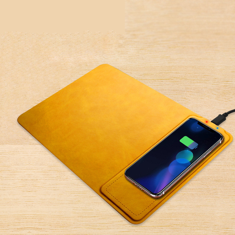 MOUSE PAD WIRELESS CHARGER New PU Leather Qi universal Wireless Charging Pad mouse for iPhone X/8 charger Mouse Pad