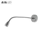 IP40 bed wall light flexible indoor 3W Interior Goose neck lamp reading wall