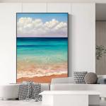 Relief Art Wall Decoration Hanging Painting 3d Craft Colored Painting Beach