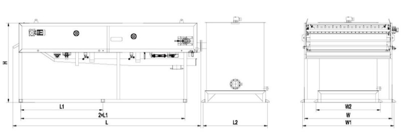 Rotary Drum Gravity Belt Thickener Sludge Belt Filter Press 500mm 5m3/H