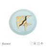 Buy cheap Small Size Soy Sauce Dipping Dish , 4.5 Inch Round Ceramic Saucer Custom Decal Logo from wholesalers