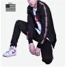 Buy cheap Turn Down Collar Mens Striped Tracksuit Support Design Your Own Custom Logo from wholesalers