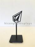 Retail Store Advertising Signage Counter Display Racks With Black Metal Sign