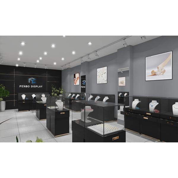 Buy cheap Display Showcase For Jewelry Shop Furniture MDF 20mm Thick Monomer Design from wholesalers