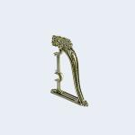 Flexible Length Pipe Curtain Rods End Finial Hardware Metal Curtain Pole Head