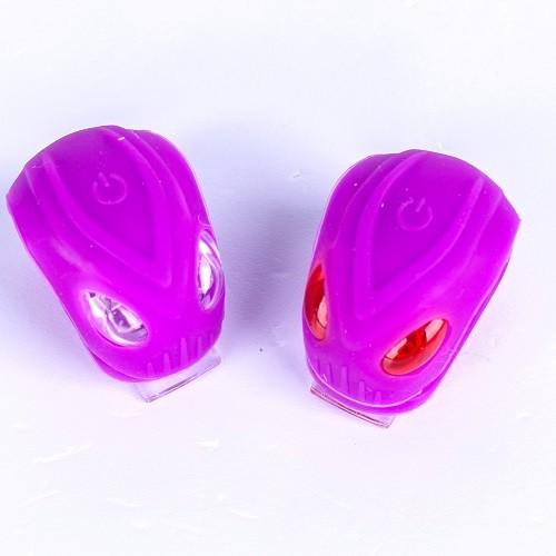 Buy cheap 2xcr2032 Battery Powered Silicone LED Bike Lights Warning Function from wholesalers