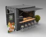 Main Structure 20ft Container Coffee Bar Fast Food Mini Pop-up Shop Cafe Houses