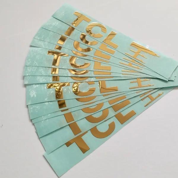 Customized Letter 3d Nickel Decal Label Sticker Metal Label Transfer Metal