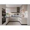 Buy cheap Wooden Color Combination Design U Shaped Melamine Board Modern Kitchen Cabinet from wholesalers