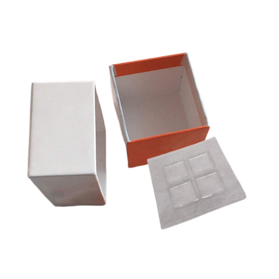 4 Pcs Chocolate Rigid Paper Gift Box Packaging Food Grade Embossing