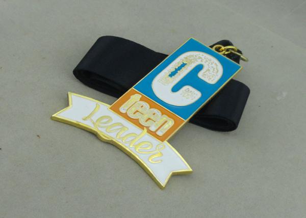 Buy cheap Soft Enamel Ribbon Medals Zinc Alloy Personalised Medal For Teen Leader from wholesalers