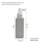 100ml Grey cylindrical smooth bottle with white spray for spray bottle