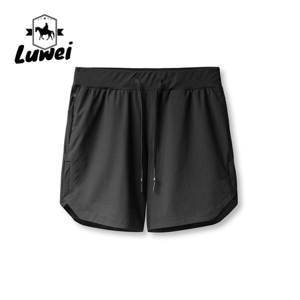 Buy cheap Drawstring Men Sports Shorts Polyester Woven Plain Jogger Workout Shorts from wholesalers