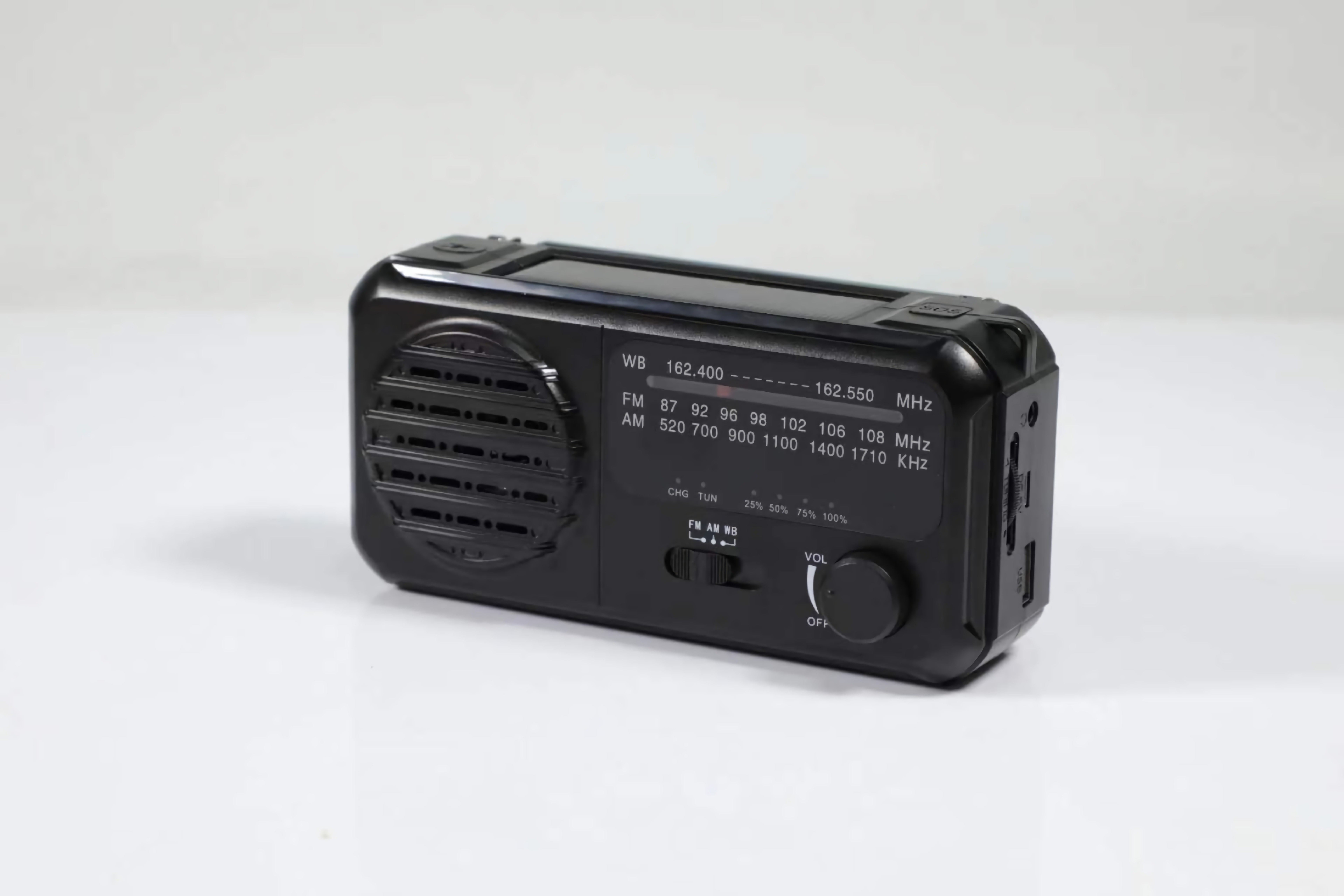 Trips Emergency Solar Hand Crank Radio 6.3cm Camping Built In Speaker 3 Band
