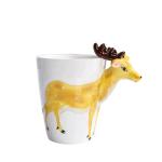 Customized Cute Ceramic Coffee Mugs 3d Animal Pattern For Gift