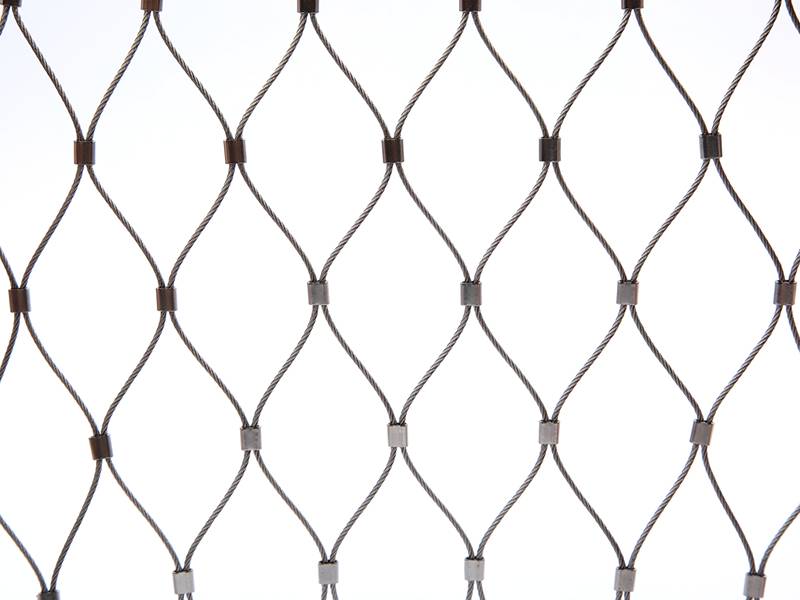 20mm Hole 316 Stainless Steel Wire Rope Ferrule Mesh Netting For Balustrade