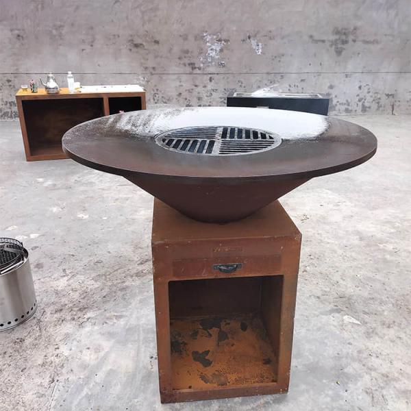 Buy cheap 23.5 Inch Barbecue Corten Design 500mm Outdoor Wood Burning Bbq Grill from wholesalers