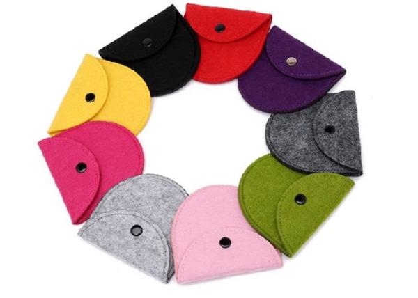 Buy cheap 43 Kinds Of Color Handmade Felt Coin Bags 11.5*9.5 Cm Small Felt Bags from wholesalers