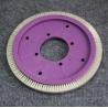 Buy cheap Stenter Machine Parts Tuyang Finishing Machine Spares Brush Wheel Purple Plastic Body White Nylon Hair from wholesalers