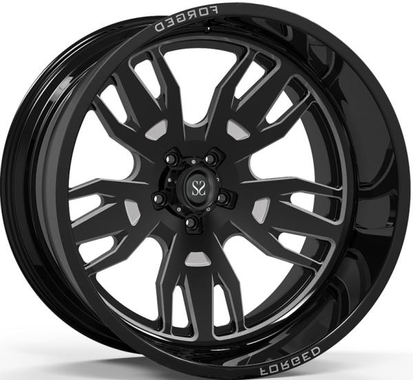 Buy cheap Off Road 22x12 24x12 and 24x14 Gloss Black Machined Deep Lip 4x4 Car Alloy Wheels Rims Customized from wholesalers