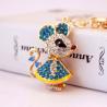 Buy cheap Metal Year Of The Rat Keychain 6cmx3.6cm Size Rhinestone Material from wholesalers