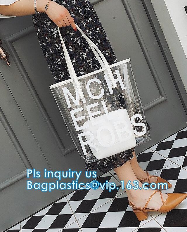 popular big handbags PVC printing women bag, Shoulder Bags Popular Women Beach Bags, shoulder designer luxury designer h