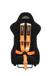 EDDYSTAR Nylon Drift Car Racing Seat Belt Orange Color 5 Point Seat Belt