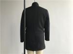 Cavalry Twill Mens Medium Trench Coat Black Color Zip Through Funnel Collar