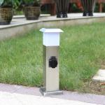 Stainless Steel Outdoor Garden Electrical Power Sockets Outlet LED Post Light