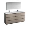 Buy cheap Freestanding Double Sink Vanity , Design Solid Wood Bathroom Vanity Units from wholesalers