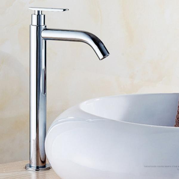 Buy cheap SUS304 Stainless Steel Stylish Vessel Bathroom Single Cold Water Basin Taps in Chrome from wholesalers