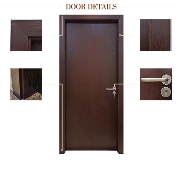 Buy cheap MDF Soundproof Wooden Laminate Doors 208cm Height For Residential from wholesalers
