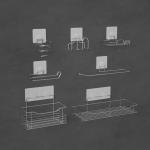 MSDS Bathroom Product Holder EXW Trade Wall Mounted Shower Caddy Damage Free
