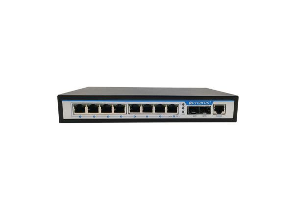 Buy cheap Lightweight Fiber Optic Managed Switch 2 Optical Ports 8 RJ45 Ports from wholesalers