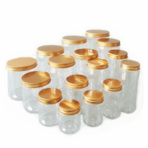 Buy cheap Aluminum Screw Lid Food Storage Jar Dia 55mm Plastic Clear Tea Coffee Sugar Canisters from wholesalers