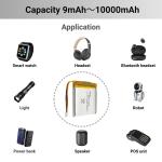 552025 Li Ion Battery Pack 3.8V 280mAh Lipo Batteries For Digital Watch