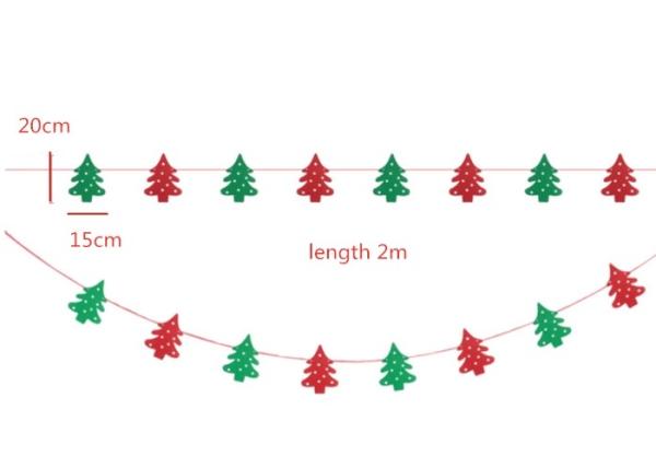 Buy cheap Customized Logo Christmas Tree Flag 20*15 Cm Felt Christmas Tree Decorations from wholesalers