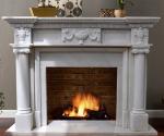 White Marble Fireplace Mantel