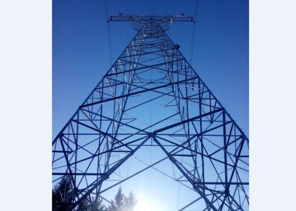 Buy cheap 220KV Power Transmission Line Tower Customized Load And Wind Speed from wholesalers