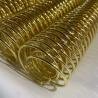Buy cheap Dia 25.4mm Gold Plated Metal Spiral Binding Coils For Notebook from wholesalers